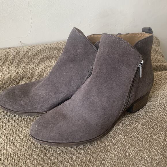 Lucky Brand Women’s 10 M 40 Brown Zipper Leather Ankle Boots Bartilino Booties - Picture 10 of 14